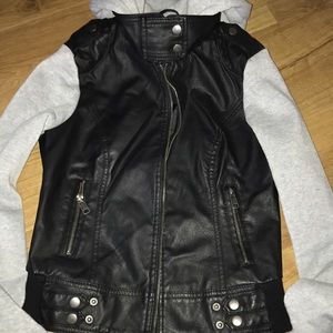 Black leather jacket